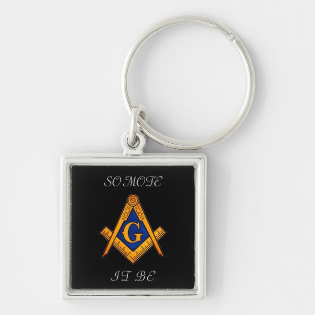 Freemason Square and Compass Charity Masonic Key Ring (Front)
