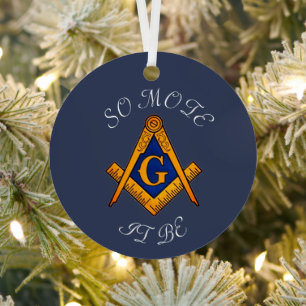 Freemason Square and Compass Charity Masonic  Metal Tree Decoration