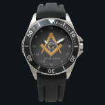 Freemason Square and Compass Charity Masonic Watch<br><div class="desc">So mote it be,  Freemason,  square and compass,  charity,  Masonic symbol watch. Personalise it with your own text.</div>