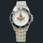 Freemason Square and Compass Charity Masonic Watch<br><div class="desc">Worshipful master,  Freemason,  square and compass,  charity,  Masonic symbol watch.</div>