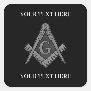 Freemason Square and Compass Masonic Masonry Square Sticker