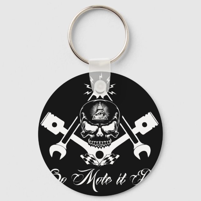 Freemason-Widows-Sons-Masonic-Hotrod-Logo-20160407 Key Ring (Front)