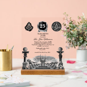 Freemason Years Services Award Acrylic Sign