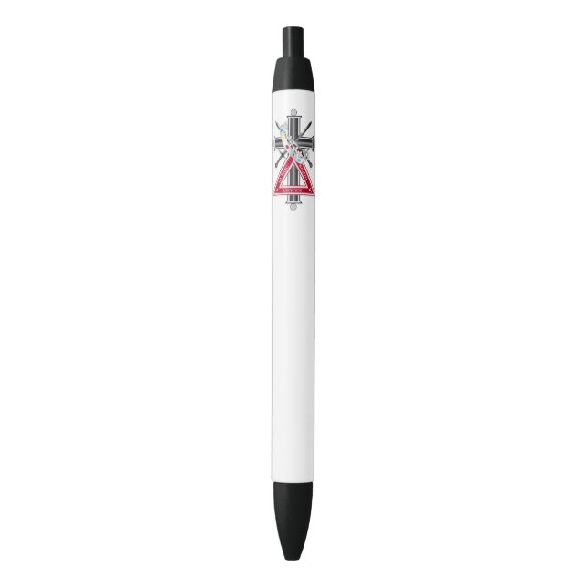 Freemasonic cross black ink pen (Front Vertical)