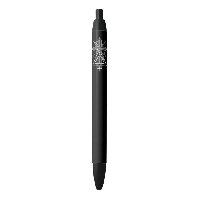 Freemasonic cross black ink pen (Front Vertical)