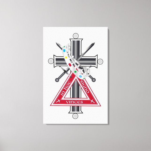 Freemasonic cross canvas print (Front)