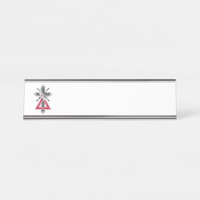Freemasonic cross desk name plate (Front)