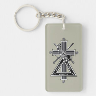 Freemasonic cross key ring