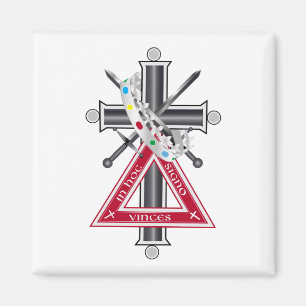 Freemasonic cross magnet