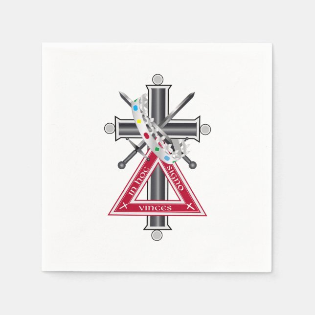 Freemasonic cross napkin (Front)