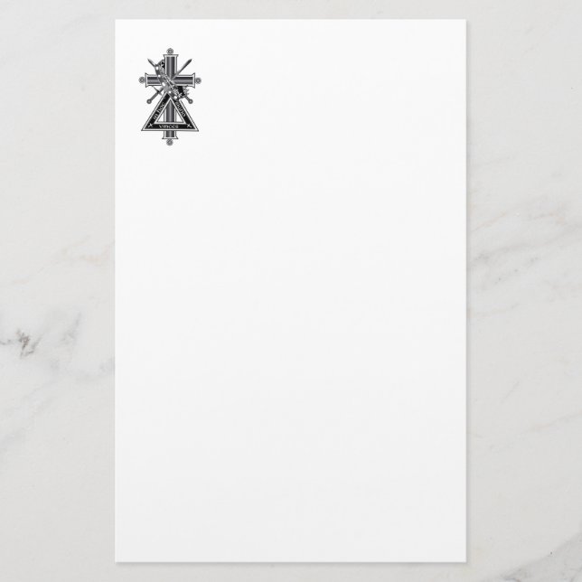 Freemasonic cross stationery (Front)