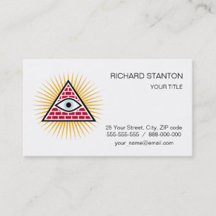 Freemasonic eye business card