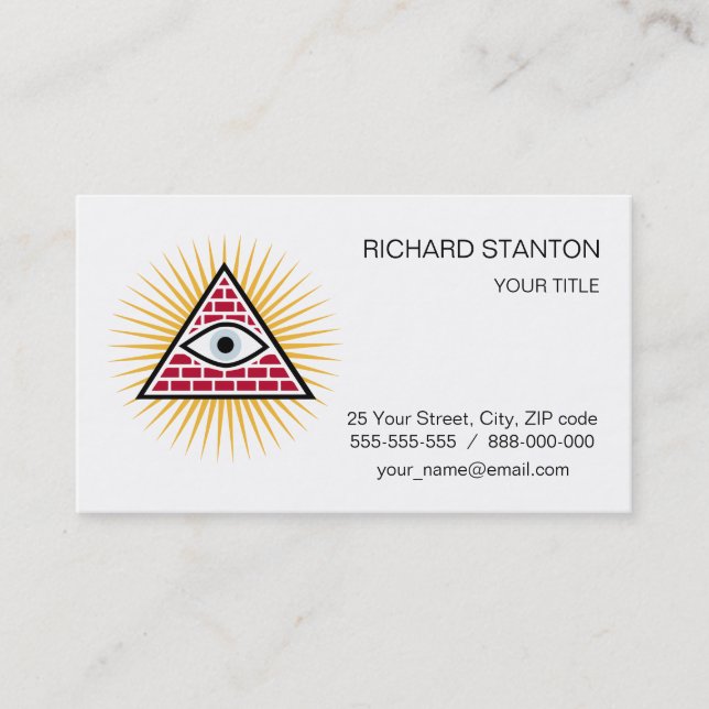 Freemasonic eye business card (Front)