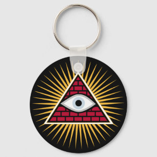 Freemasonic eye key ring