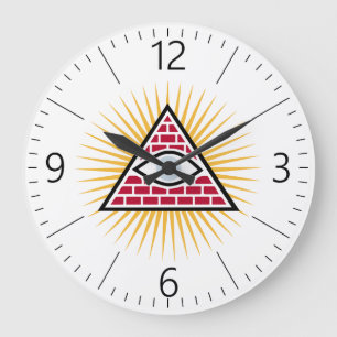 Freemasonic eye large clock