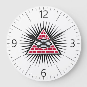 Freemasonic eye large clock