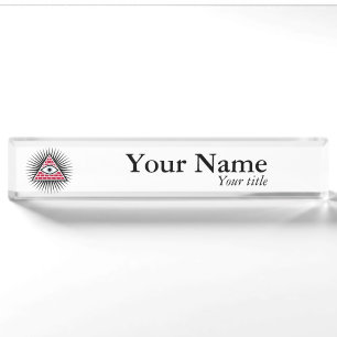 Freemasonic eye nameplate