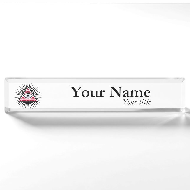 Freemasonic eye nameplate (Front)
