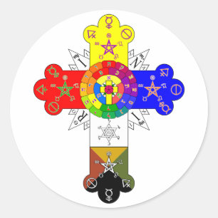 Freemasonic Rosy Cross Classic Round Sticker