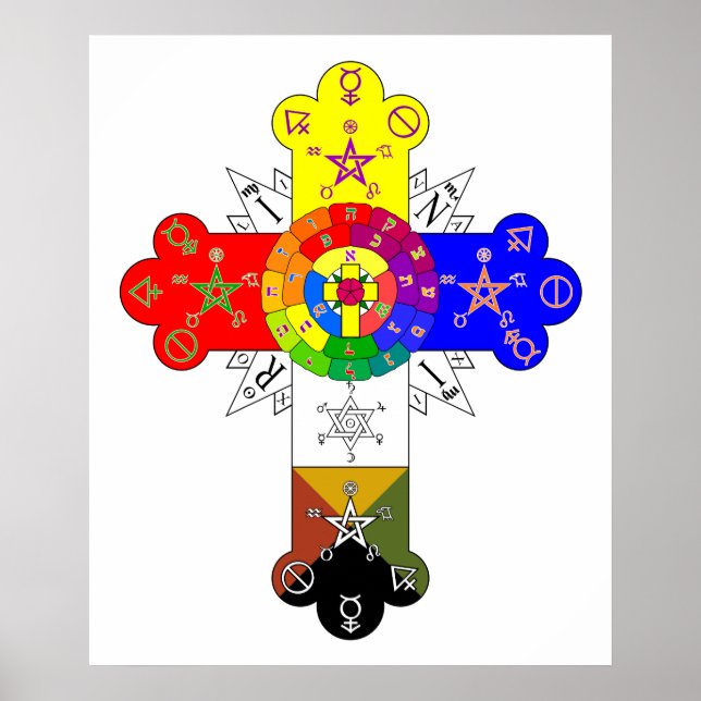 Freemasonic Rosy Cross Poster (Front)