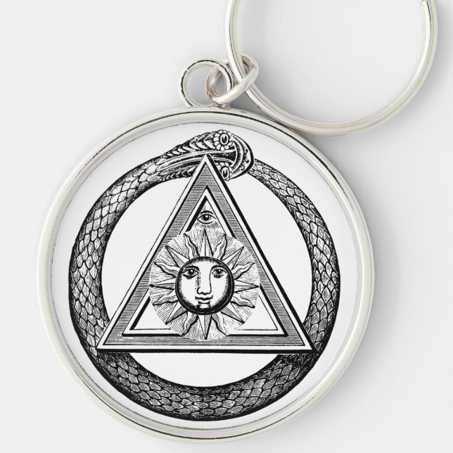 Freemasonry All Seeing Eye Masonic Symbol Key Ring (Front)