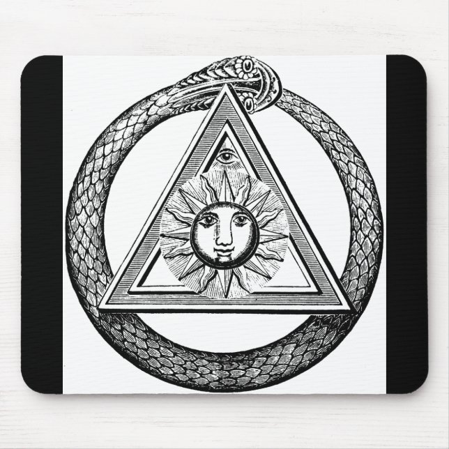 Freemasonry All Seeing Eye Masonic Symbol Mouse Pad (Front)