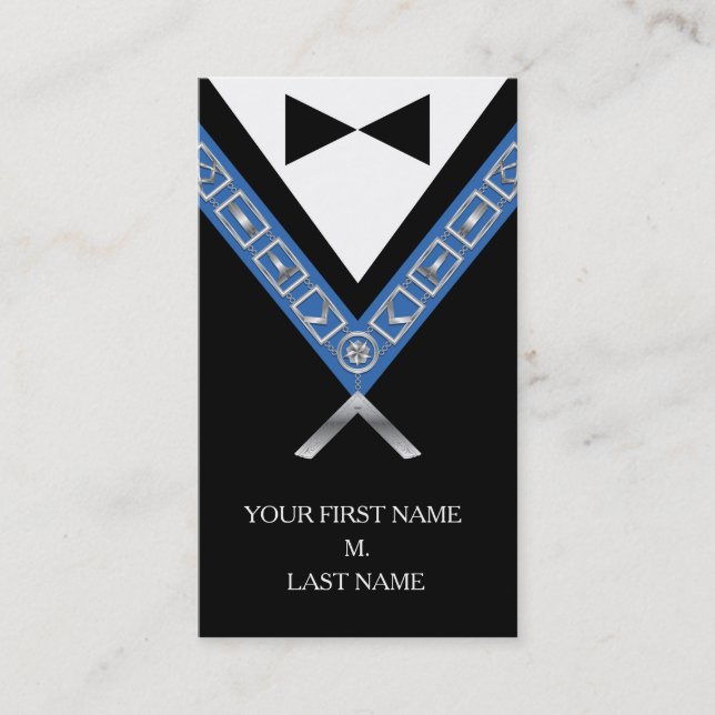 Freemasonry Business Cards - Custom Masonic Card (Front)