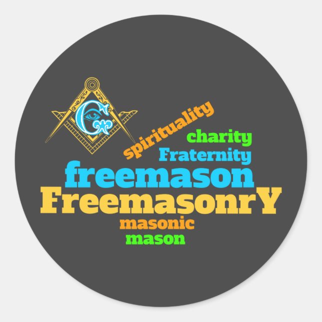Freemasonry Classic Round Sticker (Front)