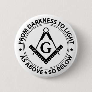 Freemasonry emblem 6 cm round badge