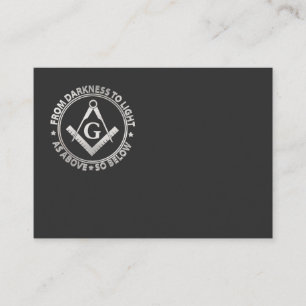 Freemasonry emblem business card