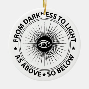 Freemasonry emblem ceramic ornament