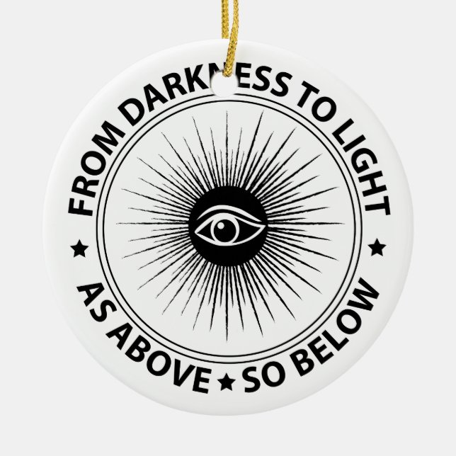 Freemasonry emblem ceramic ornament (Front)