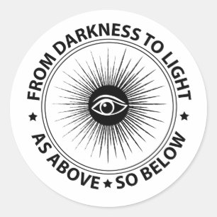 Freemasonry emblem classic round sticker