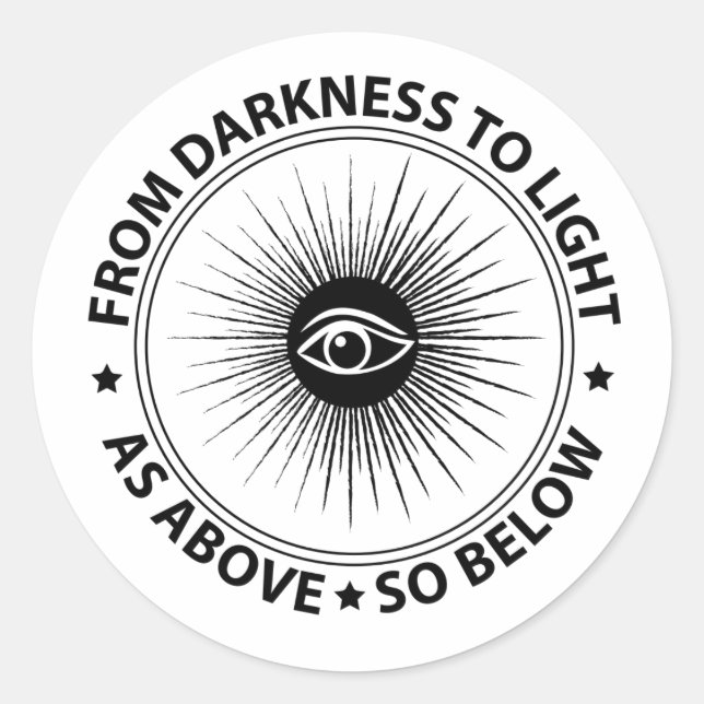 Freemasonry emblem classic round sticker (Front)