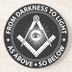 Freemasonry emblem coaster