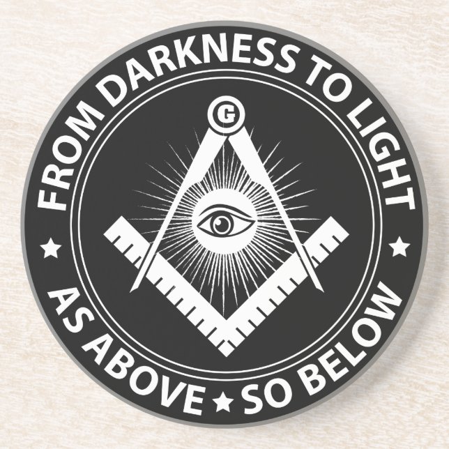 Freemasonry emblem coaster (Front)