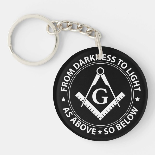 Freemasonry emblem key ring (Front)