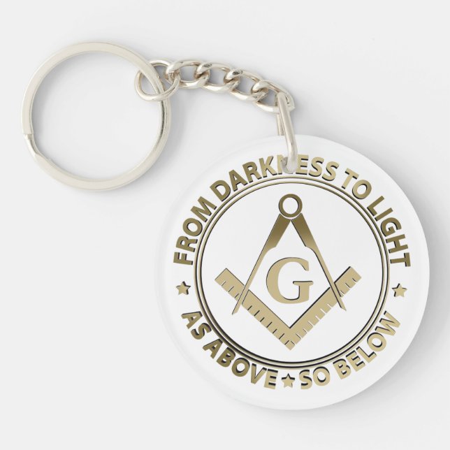 Freemasonry emblem key ring (Front)