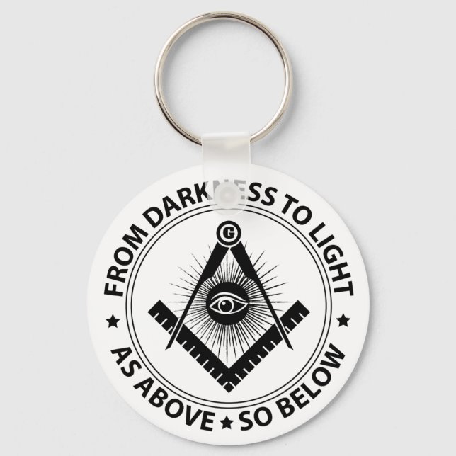 Freemasonry emblem key ring (Front)