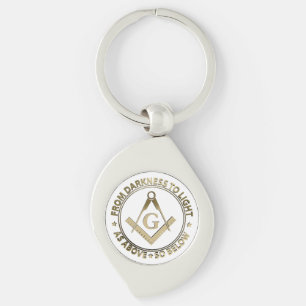Freemasonry emblem key ring