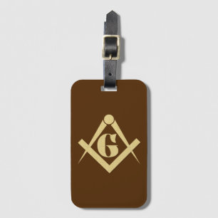 Freemasonry emblem luggage tag