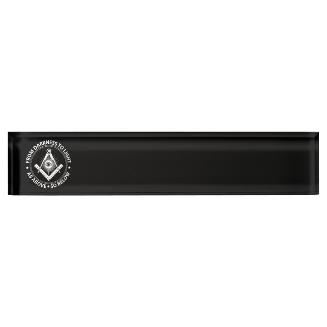 Freemasonry emblem nameplate (Front)