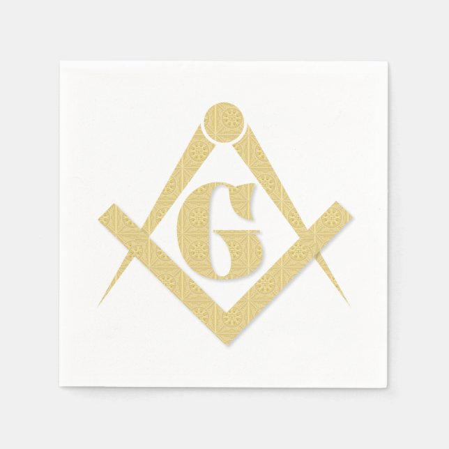 Freemasonry emblem napkin (Front)