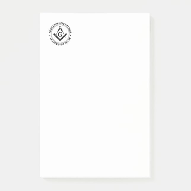 Freemasonry emblem post-it notes (Front)