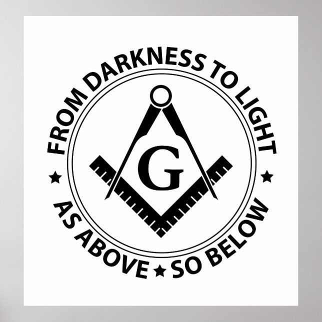 Freemasonry emblem poster (Front)