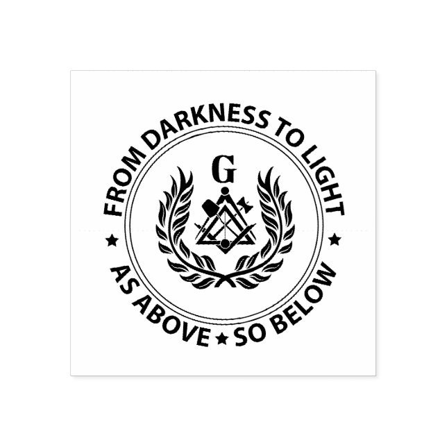 Freemasonry emblem rubber stamp (Imprint)