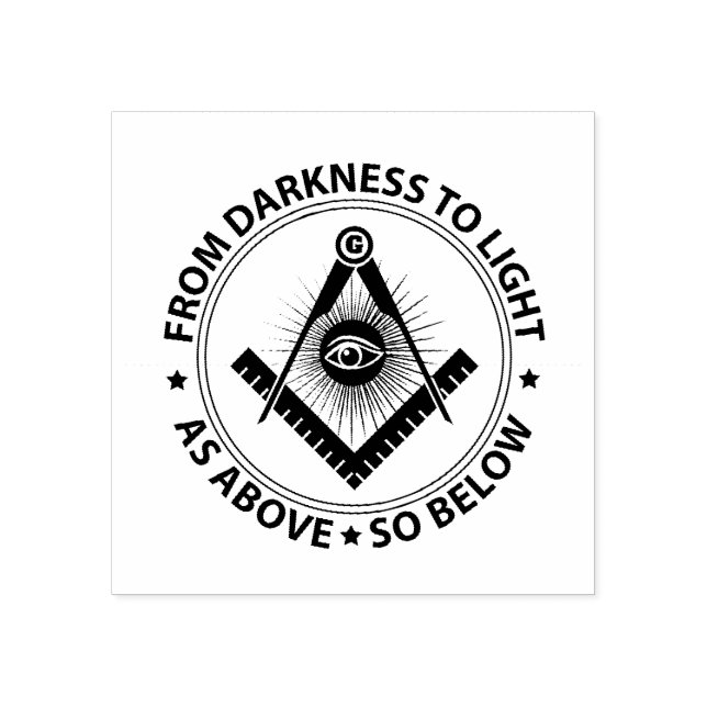 Freemasonry emblem rubber stamp (Imprint)