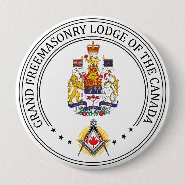 Freemasonry lodge of Canada 10 Cm Round Badge (Front)