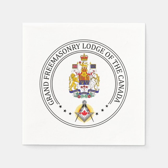 Freemasonry lodge of Canada Napkin (Front)