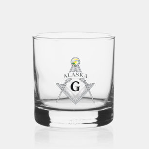 Freemasonry lodge of the state of Alaska Whiskey Glass